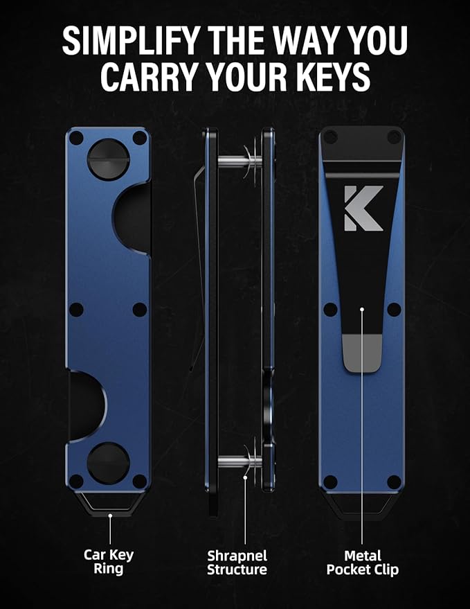 Key Organizer Key Holder Compact Key Case Minimalist Metal Key Chain Key Holder - Image 2