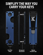 Key Organizer Key Holder Compact Key Case Minimalist Metal Key Chain Key Holder - Image 2