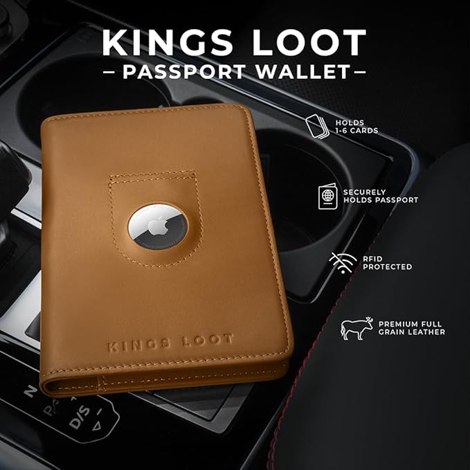 Kings Loot Passport Holder Wallet | RFID Protected Leather Travel Wallet - Image 2