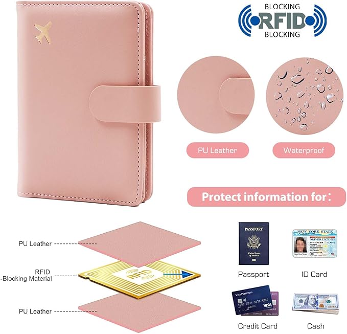 Melsbrinna Premium Leather Passport Holder Covers Case, Waterproof Rfid - Image 4