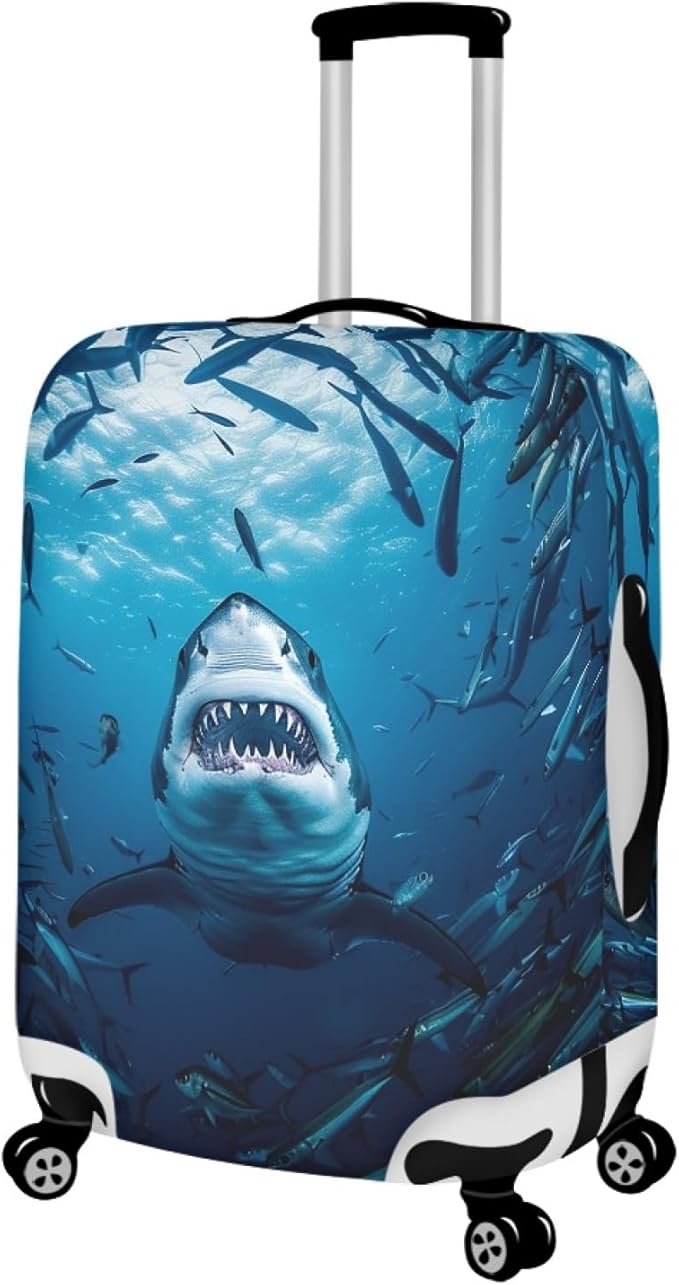 Seadworld Shark Luggage Cover 18-21 Inch High Elastic Thickened Travel Suitcase - Image 2