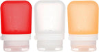 humangear GoToob+ 3-Pack | Refillable Silicone Travel Bottle | Locking Lid | by humangear