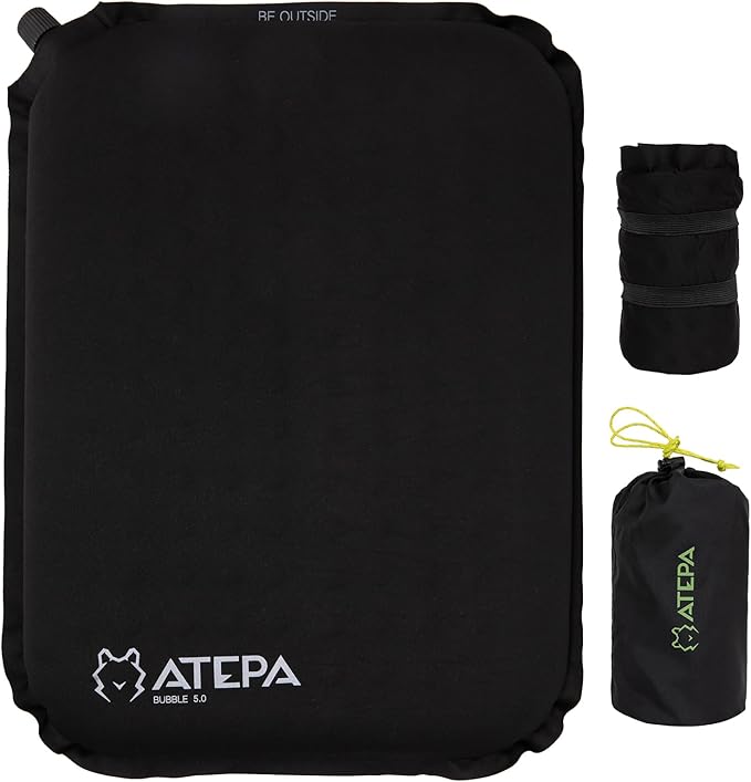 ATEPA Inflatable Stadium Seat Cushion, Self-Inflating Memory Foam Stadium Seats by ATEPA