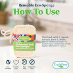Truly Free Natural Cleaning Sponges, 100% Organic Luffa Dish Scrubber, - Image 6