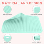 Oversize Silicone Heat Resistant Mat, Professional Hot Hair Tools Mat for Curling Iron, Flat Iron, Hair Straightener, Portable Hot Pad Cover with Velcro for Travel Home Salon(14.2" x 11.0")