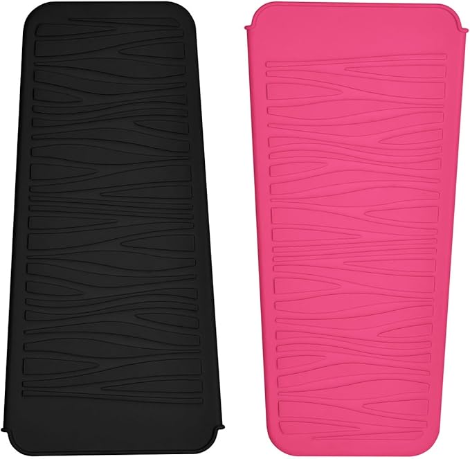 2 Pack Silicone Heat Resistant Travel Pouch for Straighteners, Crimpers, Curling Wands, Flat Irons and Hot Hair Styling Tools