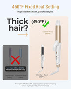 Europe Travel Curling Iron Mini: Dual Voltage Curling Iron for Traveling - Mini Travel Curling Irons 1 Inch with US Plug,Gold 450℉ for Thick/Coarse Short Hair