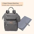 BabbleRoo Diaper Bag Backpack, Unisex Stylish Travel Back Pack Nappy Changing - Image 7