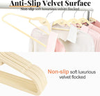 Velvet Felt Stackable Hangers 50 Pack, Non Slip, - Image 5