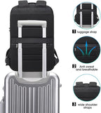 BANGE Genuine Leather Laptop Backpack Fits 15.6 Inch, Anti Theft Business Back - Image 8