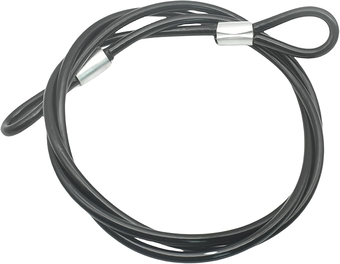 8FT 6mm Stainless Steel Security Cable Lock, Braided Steel Vinyl Coated Safety by Bytiyar