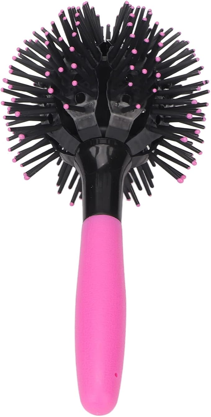 Hair Brush, 360 Degree Round Ball Hair Comb High Temperature 3D Curly Hair Comb for Wet and Dry Hair