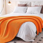 Knitted Weighted Blanket (33-orange / 60" x 80" | 15lbs)