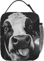 Cow Insulated Lunch Box for Women Men Cow Lunch Bag for Travel, or Fishing - Image 3