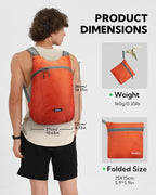 WATERFLY Foldable Lightweight Hiking Backpack: 15L Packable Traveling Daypack - Image 2