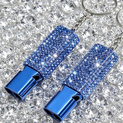 Three Tube Whistle Aluminum Alloy Survival Whistle for Outdoor Needs Sports Referee Emergency (bule purple)