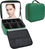 Travel Makeup Bag with LED Mirror Travel Makeup Organizer with 3 Lighted by Unknown