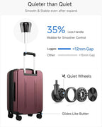 LUGGEX Carry On Luggage 22x14x9 Airline Approved, FLO5 Expandable Polycarbonate - Image 6