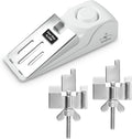 2 Pack Portable Door Lock & 120dB Travel Door Stopper Alarm, 3-Level by DouevoTotalHomeSecurity