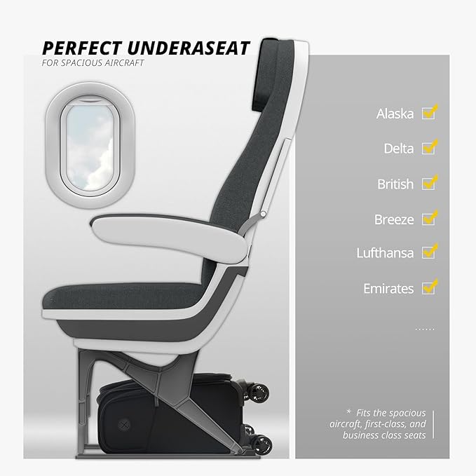 Verage Under Seat Luggage with Wheels, Softside Small Suitcase Spinner Carry On - Image 3