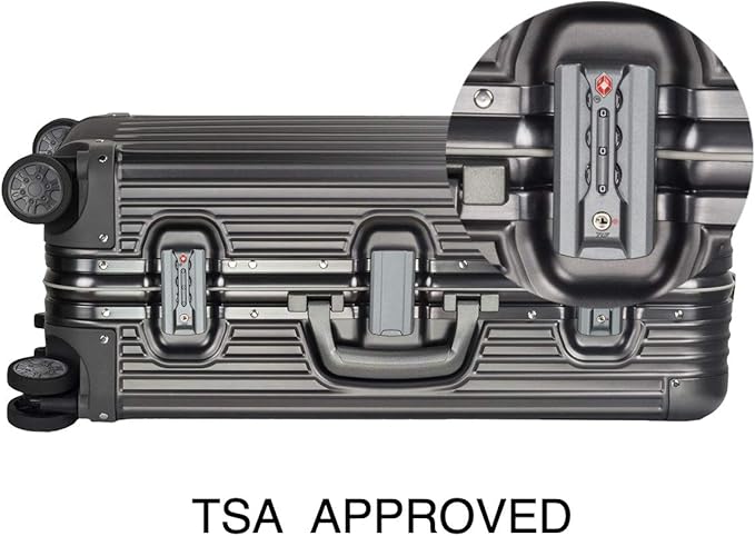TRAVELKING All Aluminum Luggage Zipperless Hard Shell Suitcase - Image 3