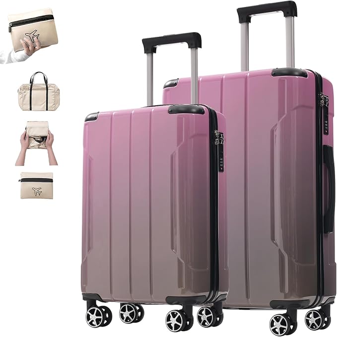Merax Luggage Set 3 Piece Glossy PC Suitcases by Merax