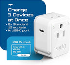 Ceptics European Plug Adapter, Safe USB-C 30W PD & QC 3.0-2 USA Socket - Image 8