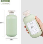 10 oz Plastic Travel Shampoo Bottles, Refillable Flip Cap Squeeze Bottles - Image 2