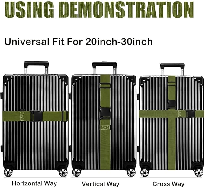 Luggage Straps for Suitcases TSA Approved-2 Pack Bright Personalized Luggage - Image 4
