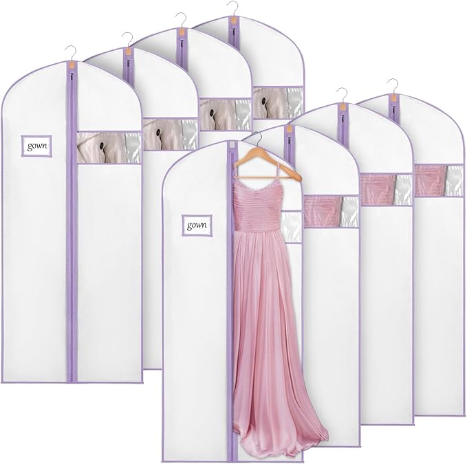 Syeeiex 60'' Garment Bags for Hanging Clothes, Dress Garment Bags for Gowns by syeeiex