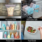 Zip Top Reusable Food Storage Bags | 3 Dish Set - Image 4