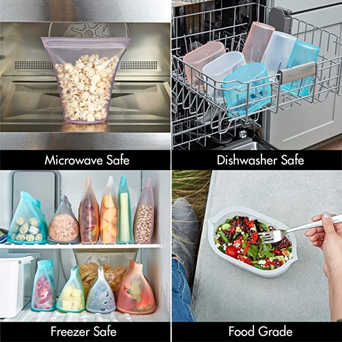 Reusable Food Storage Bags (Multicolor / 3 Bag Set)