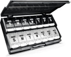 Extra Large Weekly Pill Organizer 2 Times a Day by Remtise