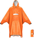 ANYOO Hooded Rain Poncho for Adults Waterproof Lightweight Rain Coat for Men by Anyoo