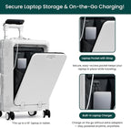 Nobl Travel Carry On Luggage, Noble Zipperless Aluminum Frame PC Hard Shell - Image 2