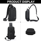 Sling Bag for Men Anti-theft USB Crossbody Shoulder Backpack Purse Waterproof - Image 5