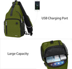 MOSISO Sling Backpack Bag, Crossbody Shoulder Bag Travel Hiking Daypack Chest - Image 2