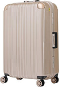LEGEND WALKER Durable Aluminum Frame Hardside Luggage, ChampagneGold, by LEGENDWALKER