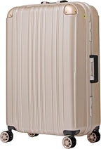LEGEND WALKER Durable Aluminum Frame Hardside Luggage, ChampagneGold, by LEGENDWALKER