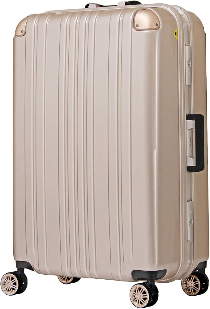 LEGEND WALKER Durable Aluminum Frame Hardside Luggage, ChampagneGold, by LEGENDWALKER