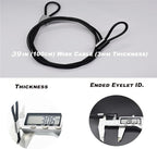6 pcs 39 inch 3mm Thickness Stainless Steel Wire Cable - Image 2