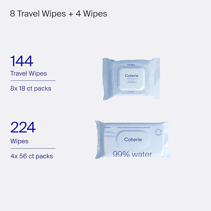Coterie Baby Wipes for Sensitive Skin, Plant-Based & Plastic-Free Fibers - Image 2