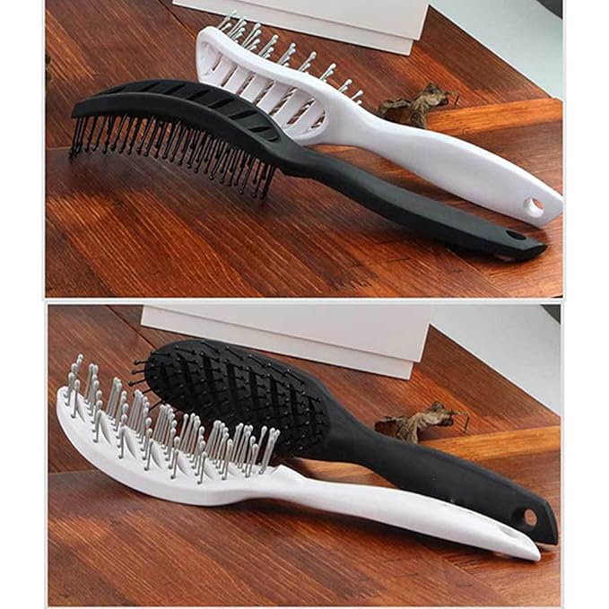 Guojiang Curved Vented Detangling Hair Brush Barber Hairdressing Fast Drying Detangling Curved Vent Brush