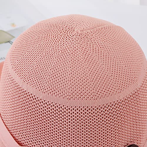 Women Summer Wide Brim Sun Hat Bucket Fishing Hats UV Protection (One Size / B3-fyu001-pink)