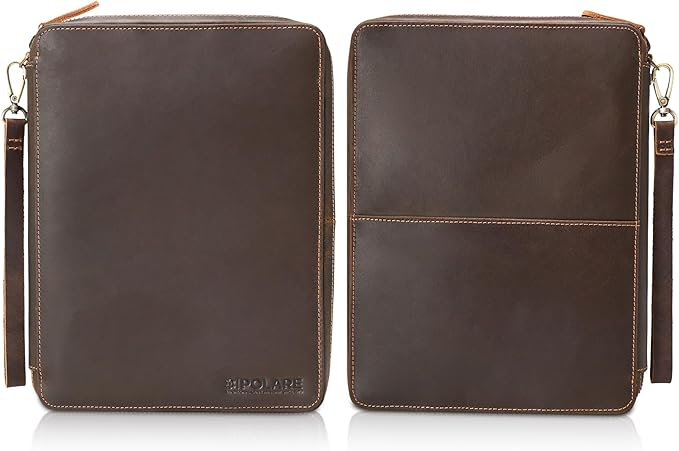 Polare Full Grain Leather Travel Cable Organizer Case Electronics Accessories - Image 7