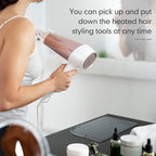 Flat Iron Heat Resistant Silicone Mat for Curling Iron, Hair Straightener Pad, Sleeve, Travel Case and Other Styling Tools, for Counter, 9 x 6.5 in, Gray