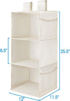 MAX Houser 3-Shelf Hanging Closet Organizers, Collapsible Closet Hanging Shelves - Image 3