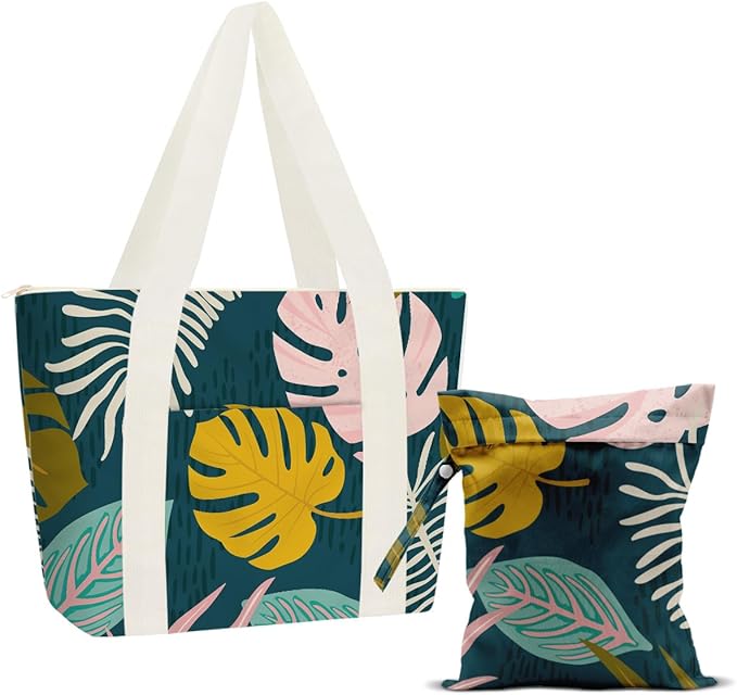Beach Bags Wet Bag for Swimsuit Tote Bag for Friends Travel Gifts, Aloha Bags by zcyxuuw