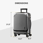 LEVEL8 Grace Carry on Luggage 22x14x9 Airline Approved, 20 Inch Hard Shell - Image 8