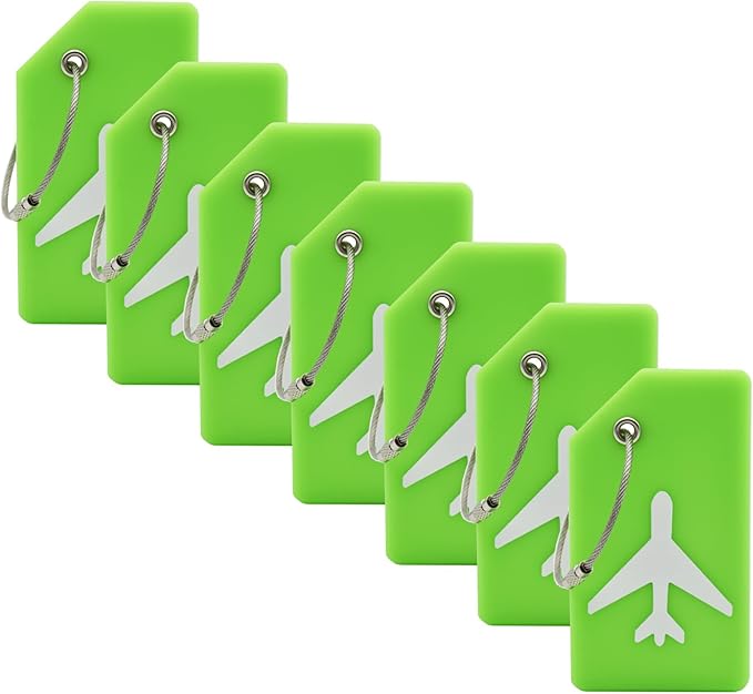 7 Pack Silicone Luggage Tag Baggage Handbag Travel Bag Tags by MODENGKONGJIAN